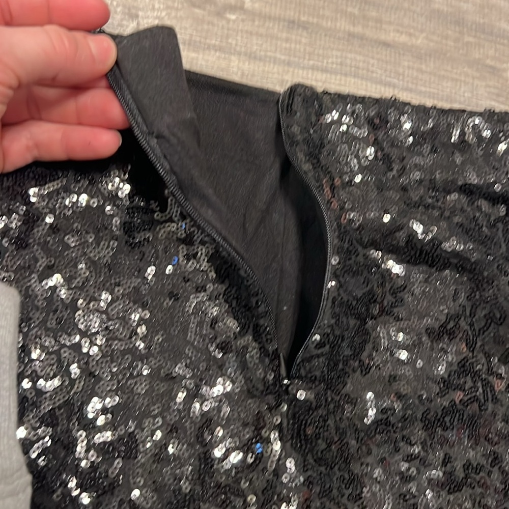 Black Sequin Skirt - Medium (Tipsy Elves) - Picture 5 of 7